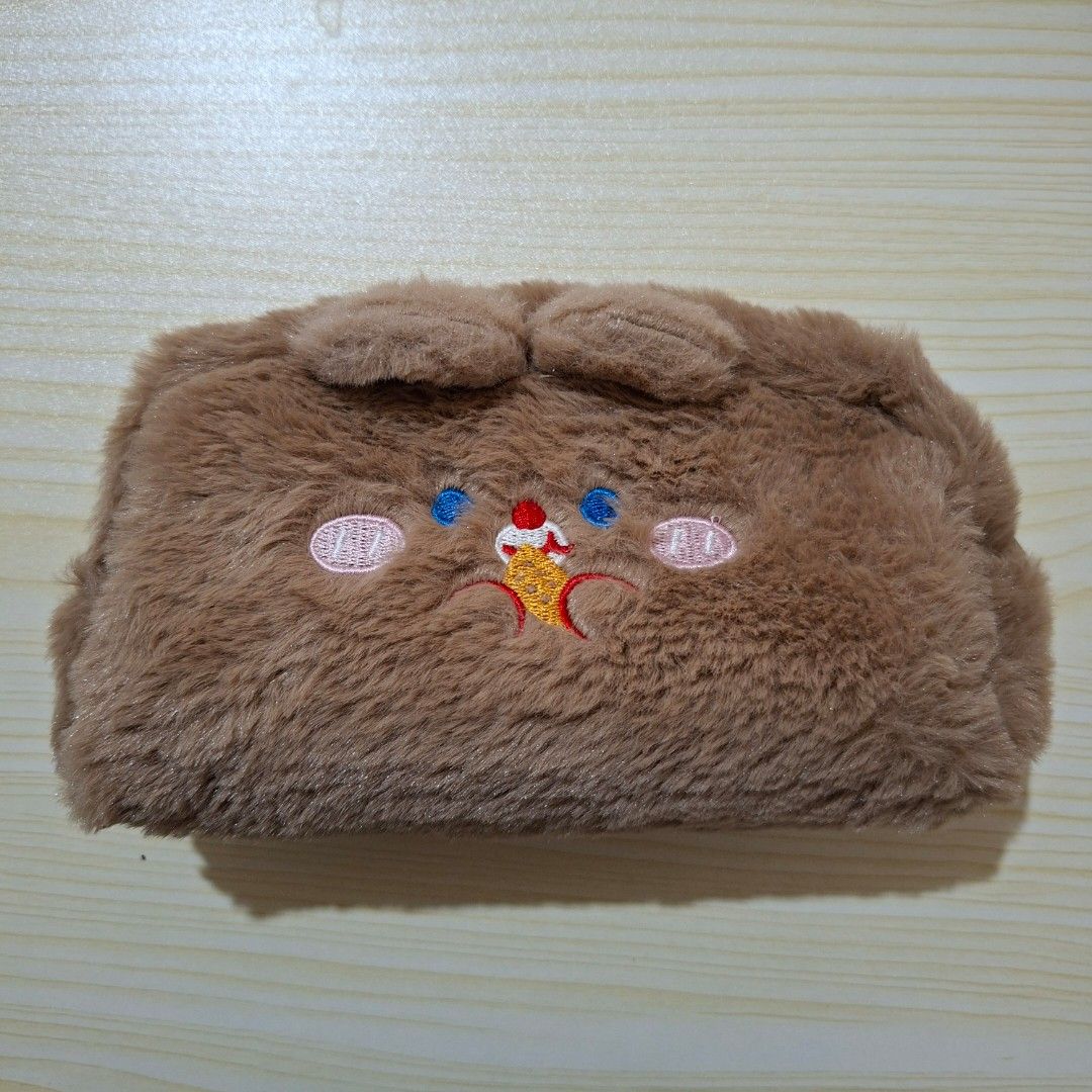 Brown Bear Plush Pouch Stationery Set (Category: Stationery & School Supplies) located in San Manuel. Submitted by loveandgo (Listing ID 1466391286, Image 2). Description: Adorable brown bear stationery and accessories bundle! -Fluffy bear pouch -Rilakkuma plush keychain - 2x bear themed washi tapes -Bear pin -Bear keychain -2x Bear themed notepads -2x Artline highlighters (grey & yellow) - Perfect for school, journaling, or as a gift - Selling a