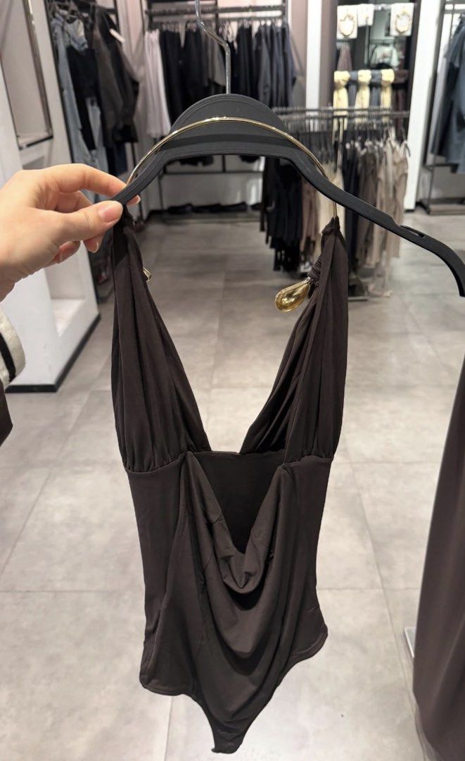 brown halter bodysuit (Category: Sleeveless) located in Taguig. Submitted by shoppiaholic (Listing ID 1466391591, Image 2). Description: .