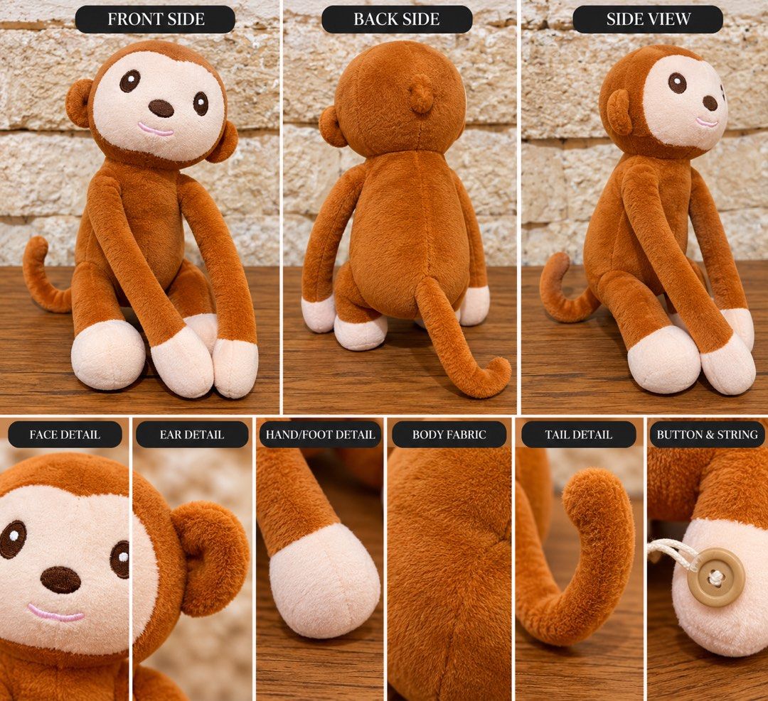 brown long-arm plush monkey soft toy 11” (Category: Plushies & Soft Toys) located in San Fernando. Submitted by dntjapansurpluselyu (Listing ID 1466470446, Image 1). Description: .