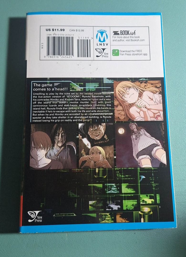Btooom! Vol 5 Manga by Junya Inoue (Category: Comics & Manga) located in Manila. Submitted by adjconcepc45071 (Listing ID 1466409995, Image 2). Description: - Title/Volume: Btooom! Volume 5 - Author/Artist: Junya Inoue - Publisher: Yen Press (English Edition) - Rating: Parental Advisory (Explicit Content) - Condition: Clean pages with minor shelf wear on edges Meet-up locations: SM North, UP Town Center, UP Diliman Campus If delivery: shipping fe