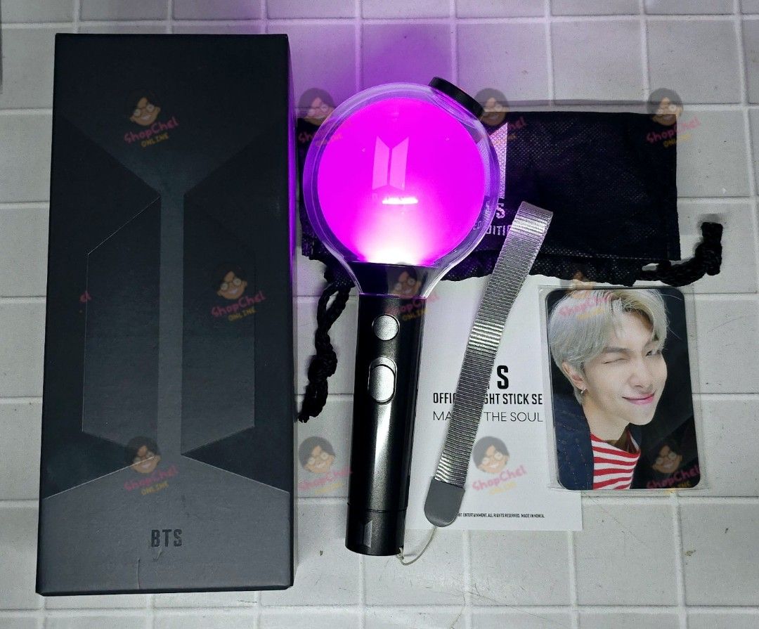 BTS OFFICIAL LIGHT STICK Special Edition Unsealed (Category: K-Wave Merchandise) located in Cainta. Submitted by shopchelonline (Listing ID 1466508325, Image 2). Description: BTS OFFICIAL LIGHT STICK Special Edition Unsealed ✅️Bluetooth checked 🛒1,700.00each(all in)+lsf 70%DP - NEW BUYER 50%DP - OLD BUYER RB: 15 DAYS AFTER DP; NETA 💎Pre-order -NO RUSH SHIPPING 💎Korea Pasabuy - NORMAL ETA 💎Colors may vary due to lighting. 💎Availability and pr