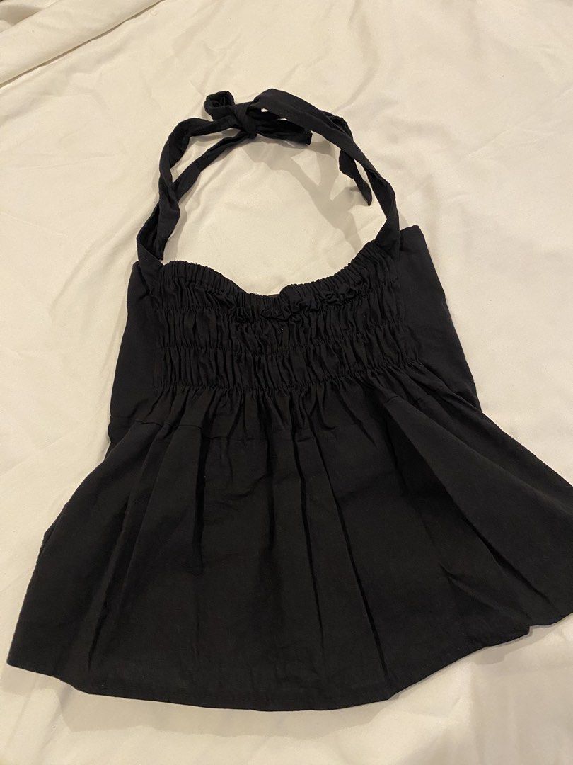 Buckle Halter Top (Category: Sleeveless) located in Marikina City. Submitted by lovedbycial (Listing ID 1466352725, Image 3). Description: — used once — bought for ₱265 — vvv flattering — dm for worn pics.