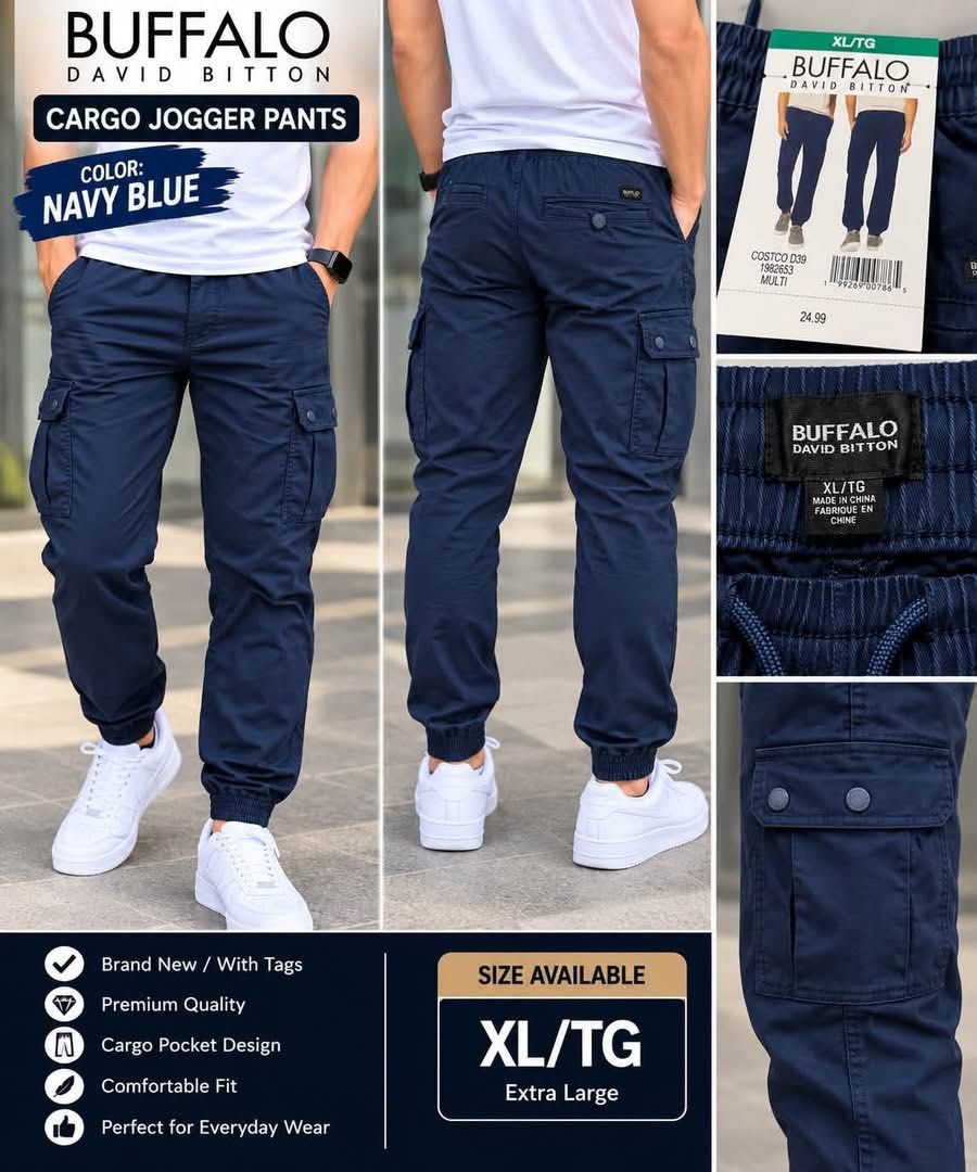 Buffallo Cargo Jogger Pants (Category: Joggers) located in Santa Rosa. Submitted by ninaparis (Listing ID 1466440748, Image 1). Description: Original Brandnew Cargo Jogger Pants size XL in navy blue.