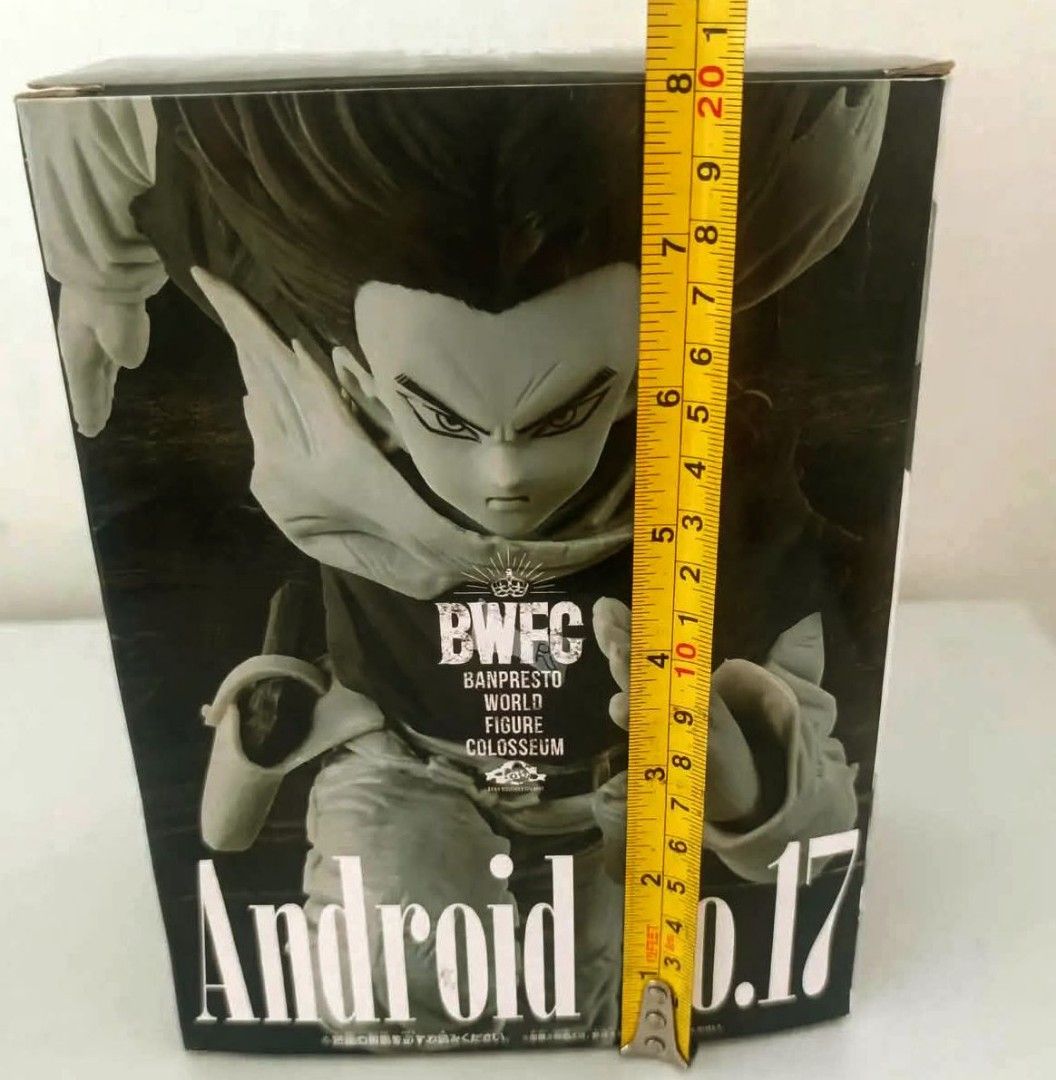 BWFC Android 17 Banpresto Authentic - BIB Sealed (Category: Action & Battle Toys) located in Binan City. Submitted by jaycey_028 (Listing ID 1466384726, Image 2). Description: ‎Authentic BWFC Android 17 2018 Zoukei Ver. ‎BIB - figure sealed pa sa plastic, never displayed ‎Complete with base ‎Box 20 cm/ 8 inches ‎Biñan Laguna / Lalamove J&T.