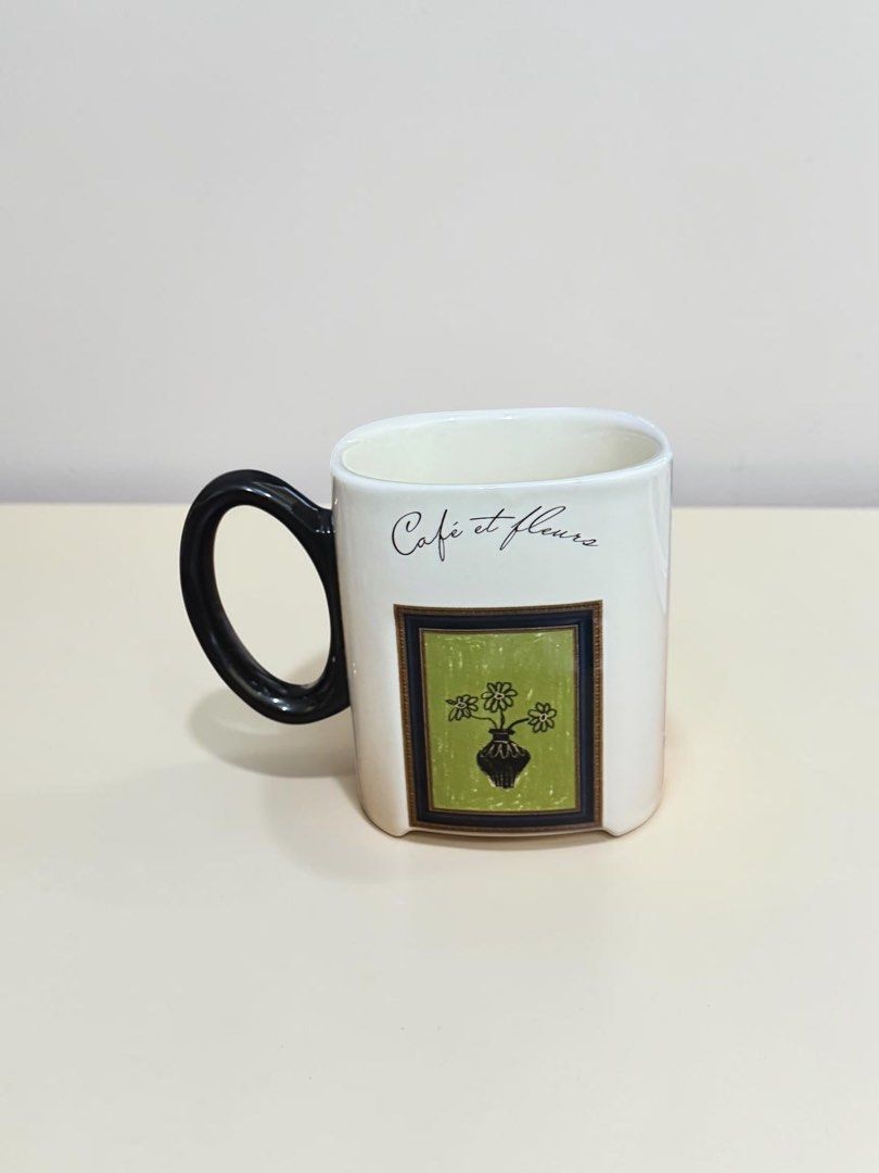 Café et fleurs Ceramic Mug with Box (Category: Coffee & Tea Tableware) located in Bulacan. Submitted by mingchifinds (Listing ID 1466554883, Image 2). Description: Vintage Café Ceramic Mug (Yellow Green) ⭐️Brand New Import with box Price 🏷️: ₱480 Dimensions W: 8.6 cm H: 9.5 cm Capacity: 380 ml ✅Microwave Safe, Dishwasher Safe 🧡 brand new import, no issues, no chips, cracks or crazing.