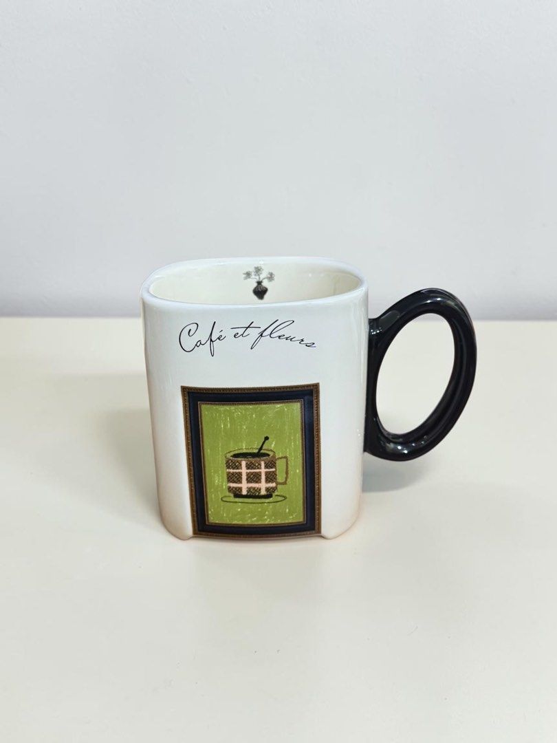 Café et fleurs Ceramic Mug with Box (Category: Coffee & Tea Tableware) located in Bulacan. Submitted by mingchifinds (Listing ID 1466554883, Image 1). Description: Vintage Café Ceramic Mug (Yellow Green) ⭐️Brand New Import with box Price 🏷️: ₱480 Dimensions W: 8.6 cm H: 9.5 cm Capacity: 380 ml ✅Microwave Safe, Dishwasher Safe 🧡 brand new import, no issues, no chips, cracks or crazing.