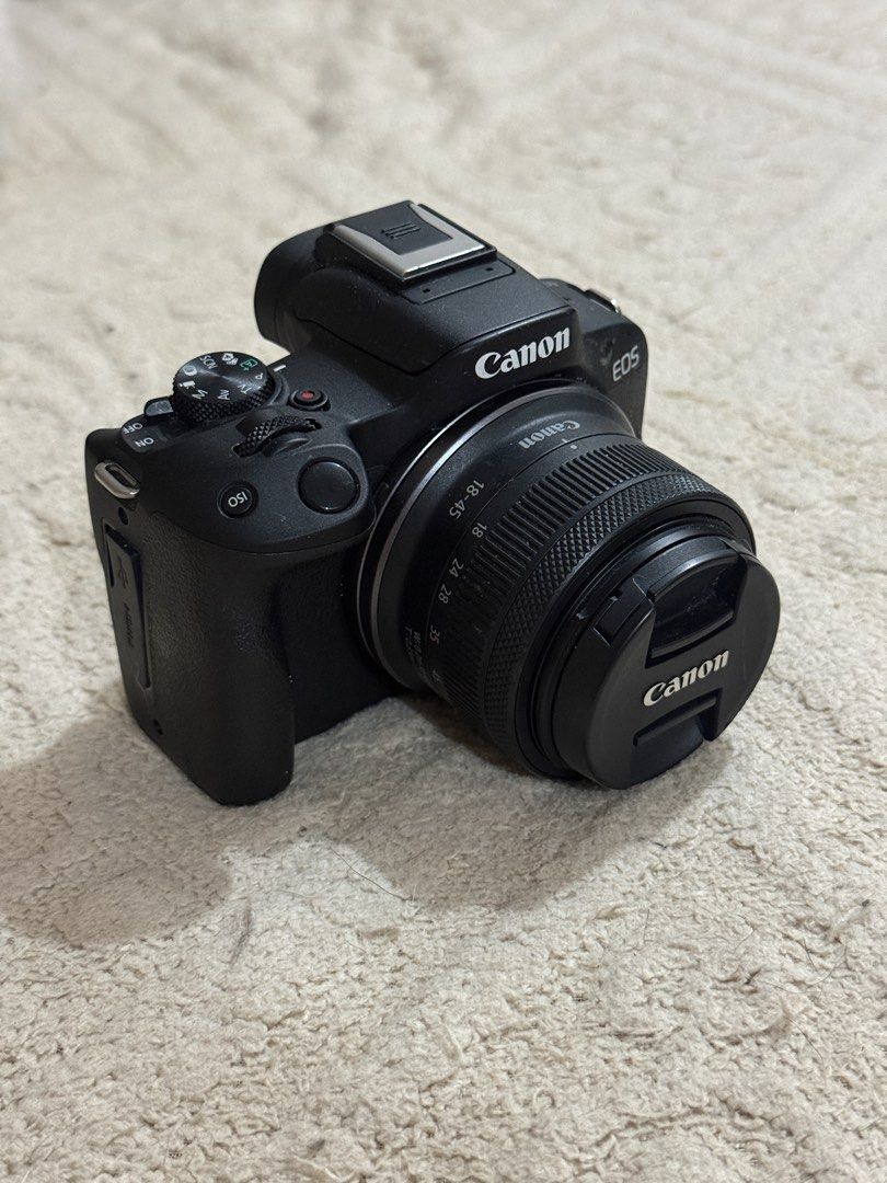 Canon R50 (Category: Cameras) located in Las Pinas. Submitted by prelovedbyfcbc (Listing ID 1466517376, Image 1). Description: flaw, only the lens cap .