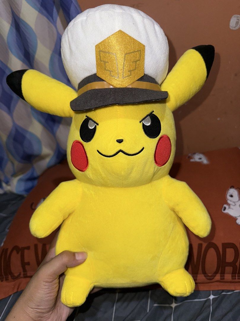 Captain Pikachu Plush Toy Pokémon Bundle (Category: Plushies & Soft Toys) located in Ozamiz City. Submitted by clickerx (Listing ID 1466461025, Image 3). Description: - Set of 2 cute Pikachu plush toys - Features adorable white and black captain hats with gold emblems Ichiban Kuji + BP .