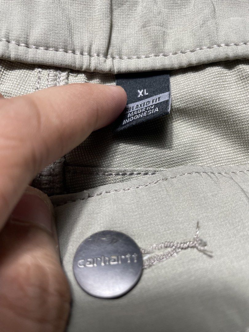 Carhartt Force Sun Defender Relaxed Fit Short (Category: Shorts) located in Quezon City. Submitted by renovare.196 (Listing ID 1466520194, Image 3). Description: Carhartt Force Sun Defender Relaxed Fit Short Excellent Condition Color Rate: 9.5/10 Issue: stain Measurements • Width: 38/40 • Length: 20 • Hem: 12 Price: 850 obo DM IF INTERESTED📥.