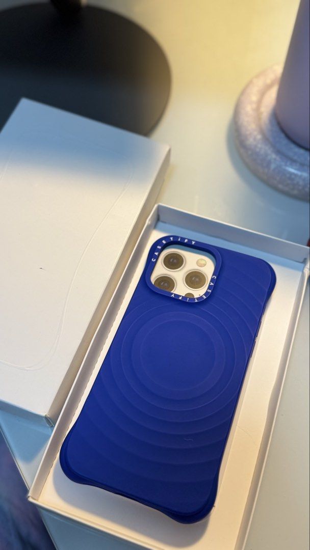 Casetify Ripple Case - Cobalt Blue for iPhone 15 Pro Max (Category: Cases & Sleeves) located in Antipolo. Submitted by lala.lysa (Listing ID 1466524993, Image 2). Description: Only flaw is strap holes are torn! But used this only once so still really looks good as new! Guaranteed authentic!.