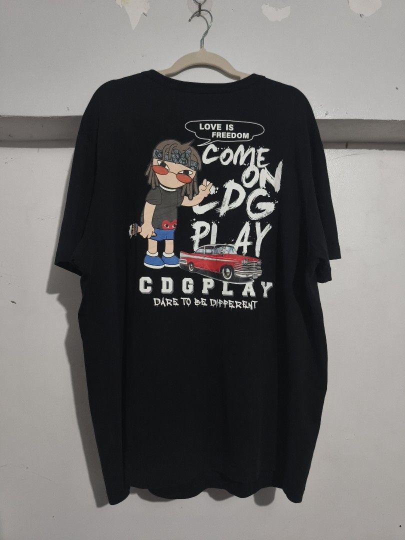 Cdg play shirt (Category: Activewear) located in Manila. Submitted by coolbird.e6a52c (Listing ID 1466523872, Image 1). Description: good condition walang crack sa print, no pinhole.