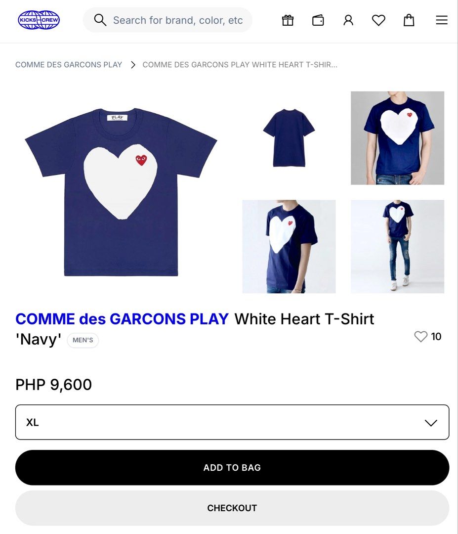 CDG Play Shirt Size - Small (Category: Tshirts & Polo Shirts ) located in Cagayan de Oro. Submitted by rare.theory (Listing ID 1466351006, Image 3). Description: Authentic CDG Play Shirt✨ - GUARANTEED AUTHENTIC / LEGIT💯 Best fit: Men’s Small | Women’s M-L Dimensions: W-18 / L-26.5 Condition: Good as new✨ Color rate: 10/10 - Needs wash🧼 - No stains - No crackprints - No himulmol - Needs steamer (medyo gusot po, nastock kasi) Mine: ₱1,450 + (sf) 