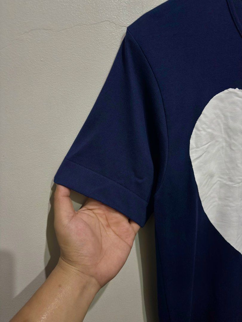 CDG Play Shirt Size - Small (Category: Tshirts & Polo Shirts ) located in Cagayan de Oro. Submitted by rare.theory (Listing ID 1466351006, Image 2). Description: Authentic CDG Play Shirt✨ - GUARANTEED AUTHENTIC / LEGIT💯 Best fit: Men’s Small | Women’s M-L Dimensions: W-18 / L-26.5 Condition: Good as new✨ Color rate: 10/10 - Needs wash🧼 - No stains - No crackprints - No himulmol - Needs steamer (medyo gusot po, nastock kasi) Mine: ₱1,450 + (sf) 