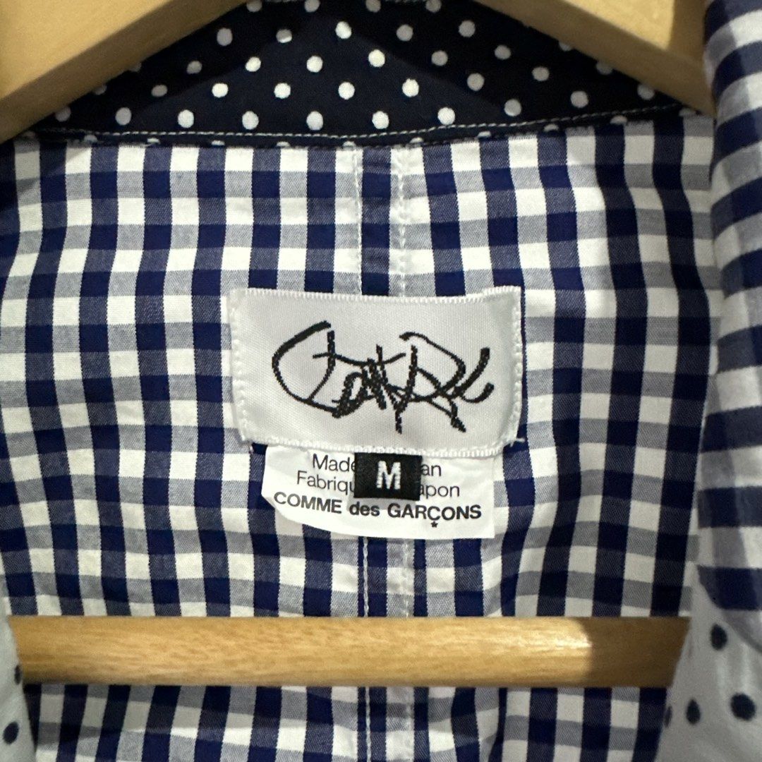 Cdg X ganryu patch work blazer (Category: Announcements) located in Consolacion. Submitted by collaborated_styles (Listing ID 1466493324, Image 2). Description: Cdg X ganryu patchwork blazer w pocket Dimes 19.5/27 M on tag Still pristine condition Have some light stain Pm📥.