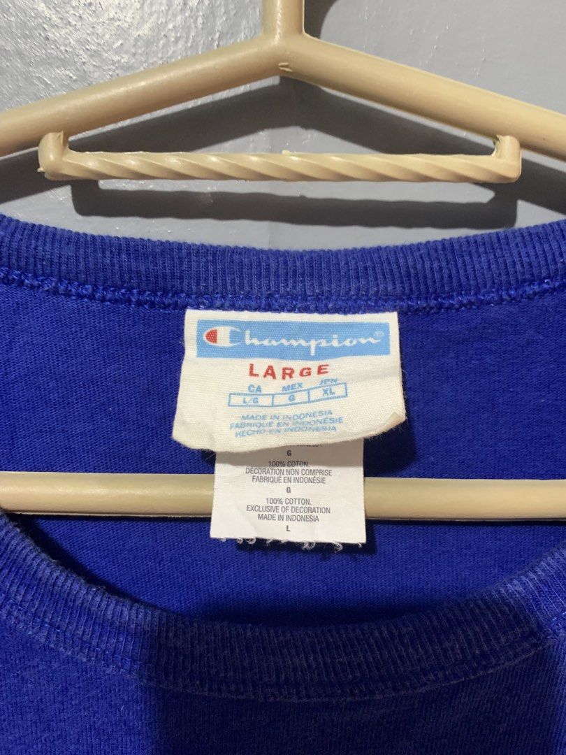 CHAMPION TEE EMBROID (Category: Tshirts & Polo Shirts ) located in Tagbina. Submitted by maxy123_490 (Listing ID 1466526898, Image 2). Description: EXCELLENT CONDITION LARGE NO FLAWS DETAILS POSTED.