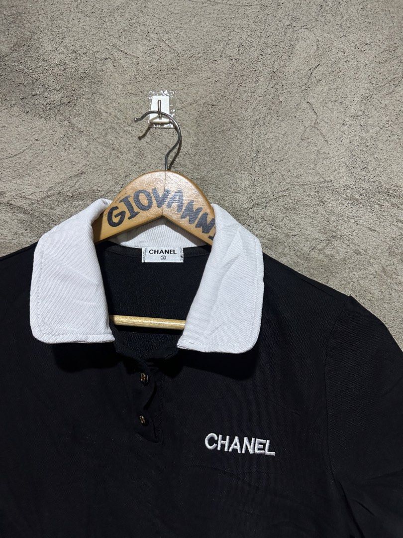 Chanel Polo Shirt Womes (Category: Shirts) located in Ozamiz City. Submitted by quick_done_deals (Listing ID 1466414564, Image 2). Description: 🛒 ** Chanel ** 💯 Excellent Condition 📐 Dimes: L23zW17.5xW18 (S) 🔍 Issue: None 🎨 Color Rate: 9.5 / 10 .