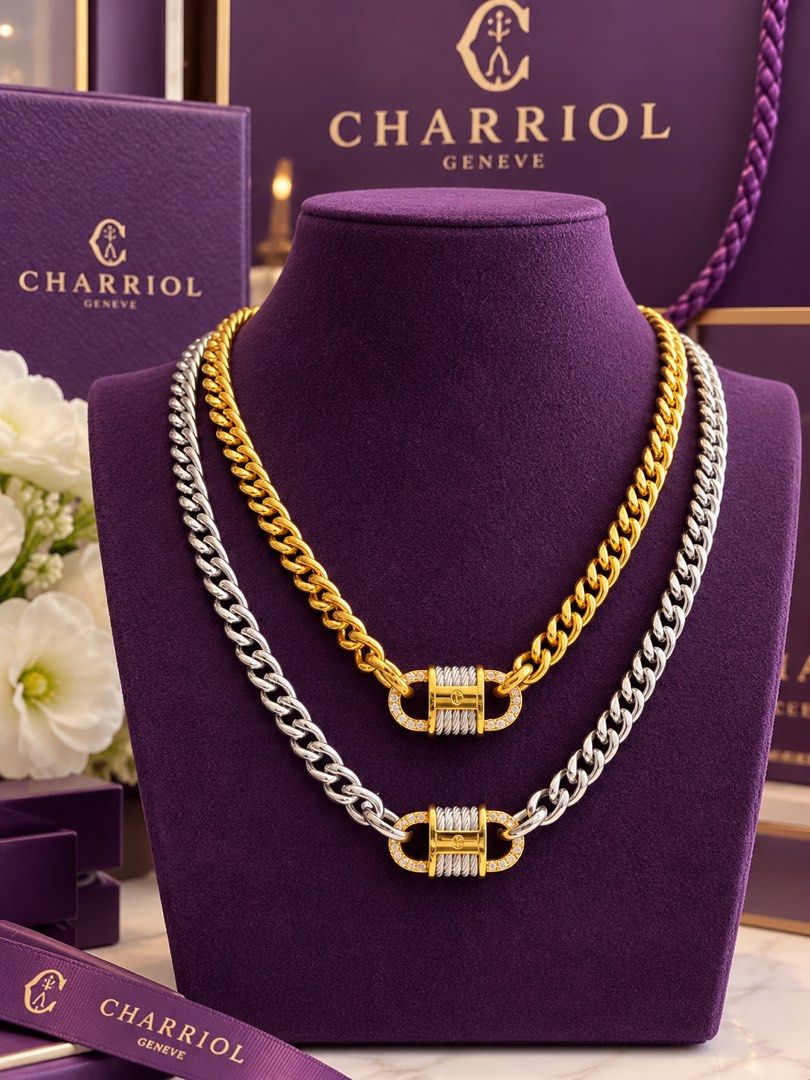Charriol Necklace- different price per item (Category: Necklaces) located in Makati City. Submitted by lambogirl (Listing ID 1466412058, Image 2). Description: #Charriolph 2026 New Collections!!! ✅100% authentic/Brand New ✅ Comes Complete with International warranty and authenticity card. ✅ Free Lifetime Cleaning inside Charriol Boutique. ✅Open for cash/Lay away 1-2 months no interest. ✅ Free Shipping within NCR, or pick up (Makati).