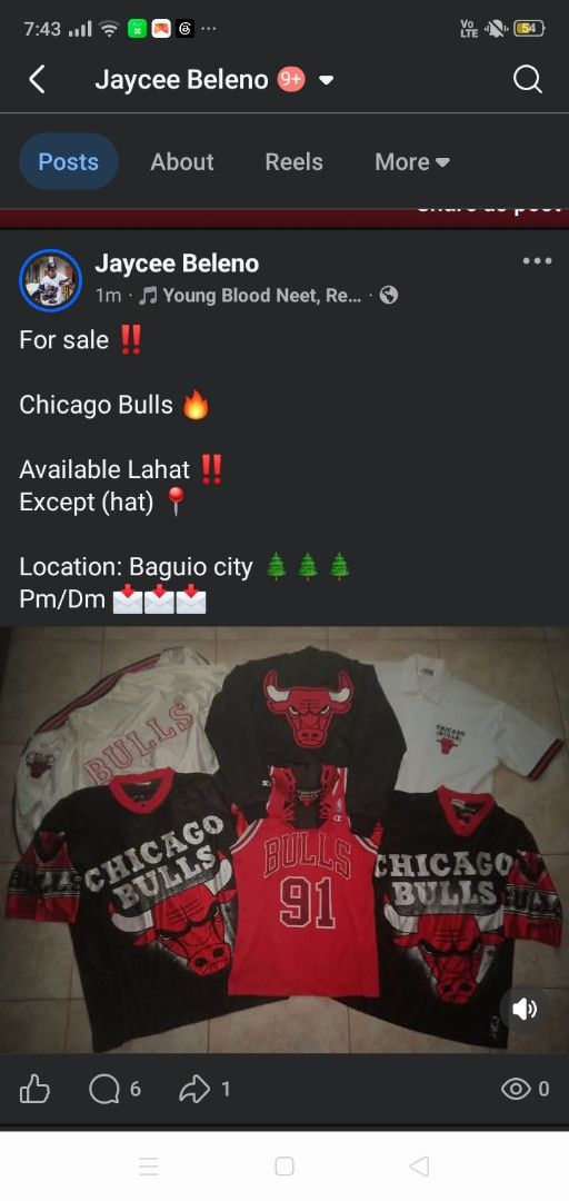Chicago Bulls Jerseys and Jackets Bundle (Category: Activewear) located in Manila. Submitted by ramosjacqu35241 (Listing ID 1466521975, Image 1). Description: For sale ‼️ Chicago Bulls 🔥 Available Lahat ‼️ Except (hat) 📍 Location: Baguio city 🌲🌲🌲 Pm/Dm 📩📩📩.