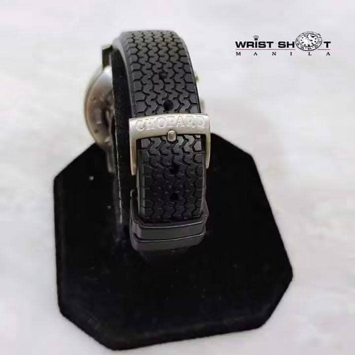 Chopard Racing Silver Mille Miglia (Category: Everything Else Others) located in Quezon City. Submitted by wristshotmanila (Listing ID 1466392201, Image 2). Description: Chopard Racing Silver Mille Miglia 198,800 pesos Limited edition Titanium Reference: 16/8915-100 Chronograph Rating: 9/10 Case: 40mm Limited 1000 pieces (numbered) Movement: automatic Crystal: sapphire Year: 2004 approximation Unit only with presentation box No box No card IG: @w
