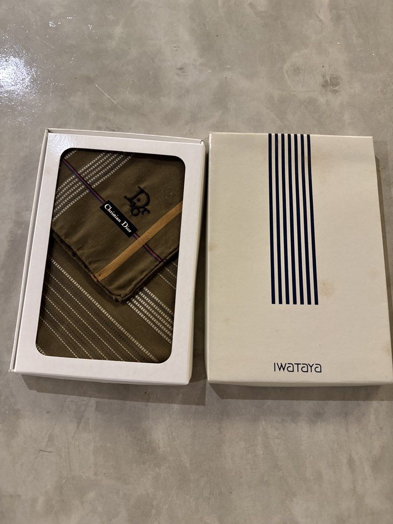 Christian Dior Handkerchief Gift Set (Category: Luxury Accessories) located in Manila. Submitted by thevintage90_sretro. (Listing ID 1466371133, Image 1). Description: Christian Dior Handkerchief Gift Set Brandnew complete with box legit dm.