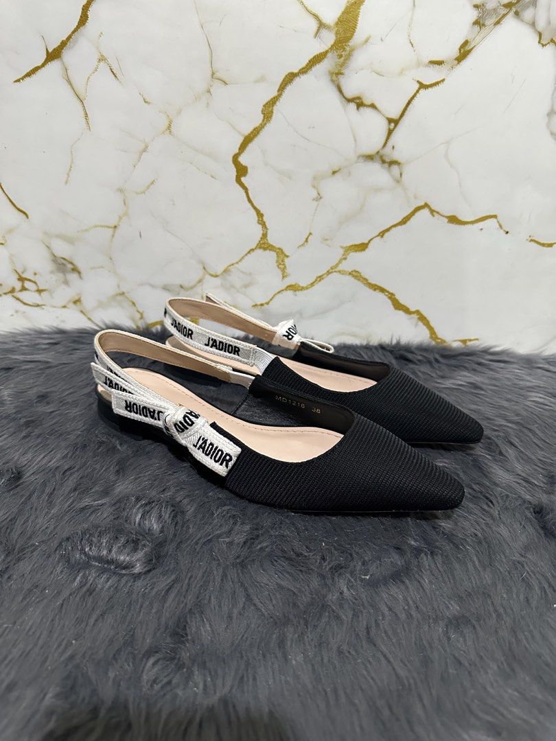 Christian Dior slingback (Category: Flats & Sandals) located in Marikina City. Submitted by georgiaprelovestuff (Listing ID 1466451403, Image 2). Description: size 38 PLEASE READ BEFORE MAKING AN OFFER: 🔹No inclusions since this is preloved 🔹NO to low ballers please 🔹NO meetups due to busy schedule 🔹If you make an offer, please get the item let's not waste each other's time 🔹NO return NO exchange NO cancellation 🔹Please manage your expectat