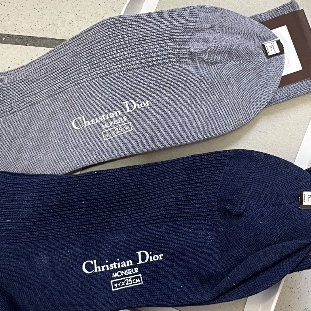 Christian Dior Socks (Category: Socks) located in San Fernando. Submitted by makathleenfaye.cloud (Listing ID 1466387529, Image 3). Description: Brandnew 2pcs Navy blue and gray color.