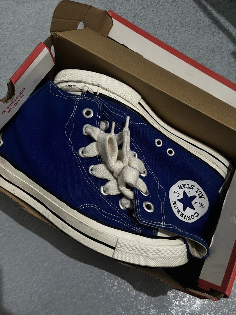 Chuck 70 Hi Sketch Blue (Category: Casual Shoes) located in Manila. Submitted by fcaleb022713960 (Listing ID 1466411083, Image 1). Description: 9 Men’s US 11 Women’s US Originally bought for 3.4k Lightly used, minor smudges, overall good condition open to meetups around Manila J&T delivery outside Manila.