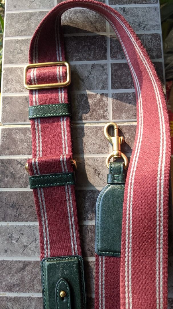 Coach Bag Guitar Strap Green Marroon (Category: Shoulder Bags) located in San Carlos. Submitted by khaisser07 (Listing ID 1466354644, Image 1). Description: Very good condition auth coach guitar strap Price 1700 shipped.
