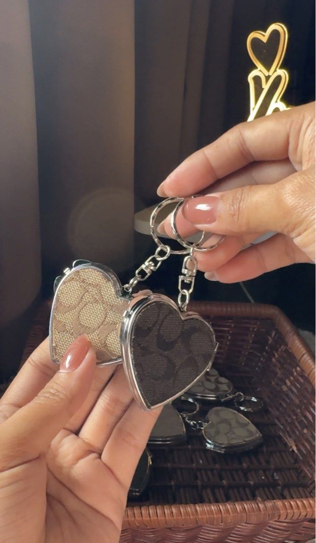 Coach Charm DIY (Category: Luxury Bags & Wallets) located in Lagawe. Submitted by favorsnflavors69115 (Listing ID 1466502586, Image 1). Description: DIY project Heart charm with mirror *used OG coach canvas ₱350+54 sf.
