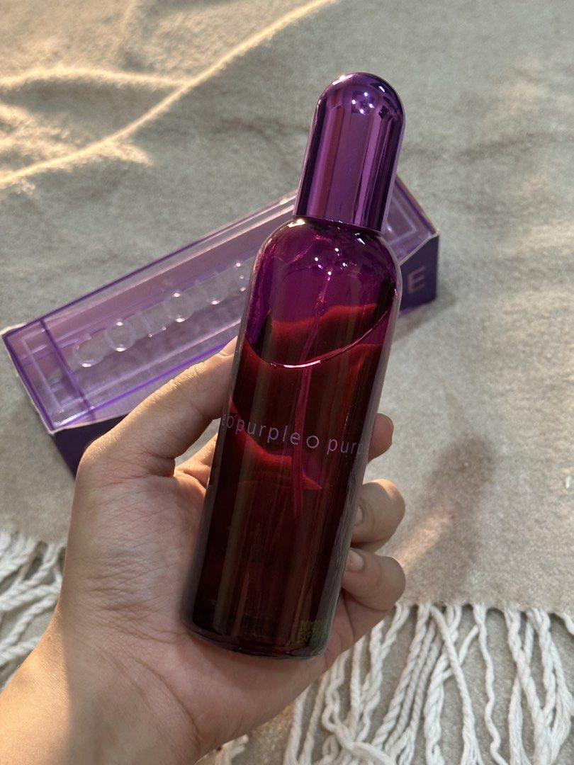 Colour Me Purple Perfume with Original Box (Category: Fragrance & Deodorants) located in Manila. Submitted by tenshiii185 (Listing ID 1466530079, Image 3). Description: Colour Me Purple fragrance in a deep purple bottle with matching display box. 100% full with an intact atomizer. Perfect for daily wear or as a gift! Grab it now..