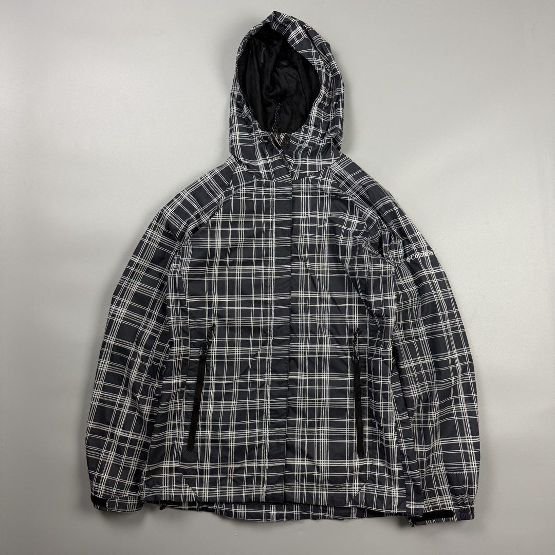 Columbia Omni-Shield Plaid Hooded Jacket (Category: Coats, Jackets and Outerwear) located in Cavite. Submitted by epiboie (Listing ID 1466427584, Image 1). Description: Columbia rain jacket checkered Size small 20x26.5 Color rate: 9.5/10 excellent condition No issue 1380.