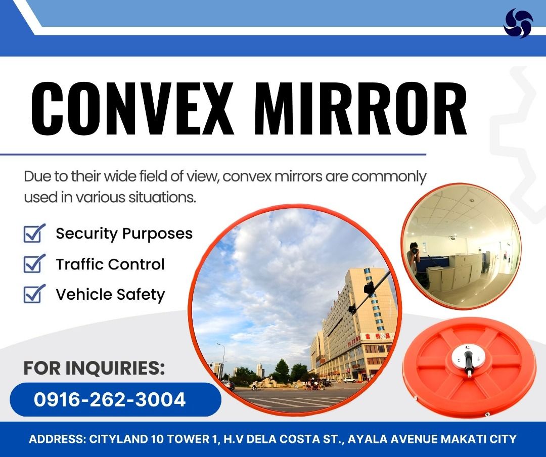 Convex mirror (indoor & outdoor available) (Category: Looking For) located in Makati City. Submitted by johnstone_mkt (Listing ID 1466346476, Image 1). Description: Sale!! Sale!! CONVEX MIRROR 🌏 We Can Deliver Nationwide 👉 AP Cargo, LBC & Lalamove (🛳️ Sea /✈️ Air Freight) ✅ 💯 Guaranteed Seller ✅ High Quality Products ✅ 💯 Legit Distributor ✅ Complete Documents 📩 Message us now for price, specifications, and availability. .