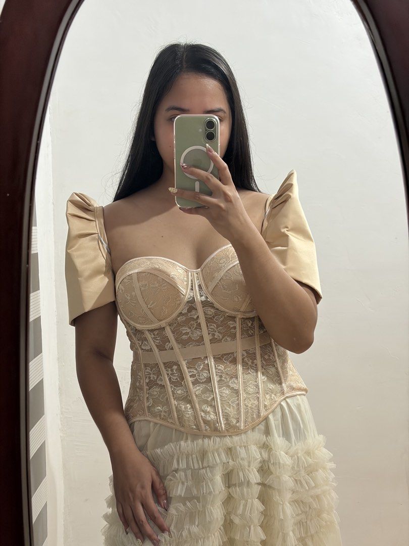 Corset Filipiniana (Category: Dresses) located in San Luis. Submitted by denii_milo (Listing ID 1466373834, Image 2). Description: Brandnew Corset Filipiniana Size Large-XL Loc. Pampanga.