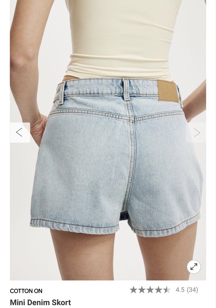 Cotton On Denim Skort (Category: Skirts) located in Manila. Submitted by aemax.cgtrading (Listing ID 1466498843, Image 2). Description: Waistline : 26.
