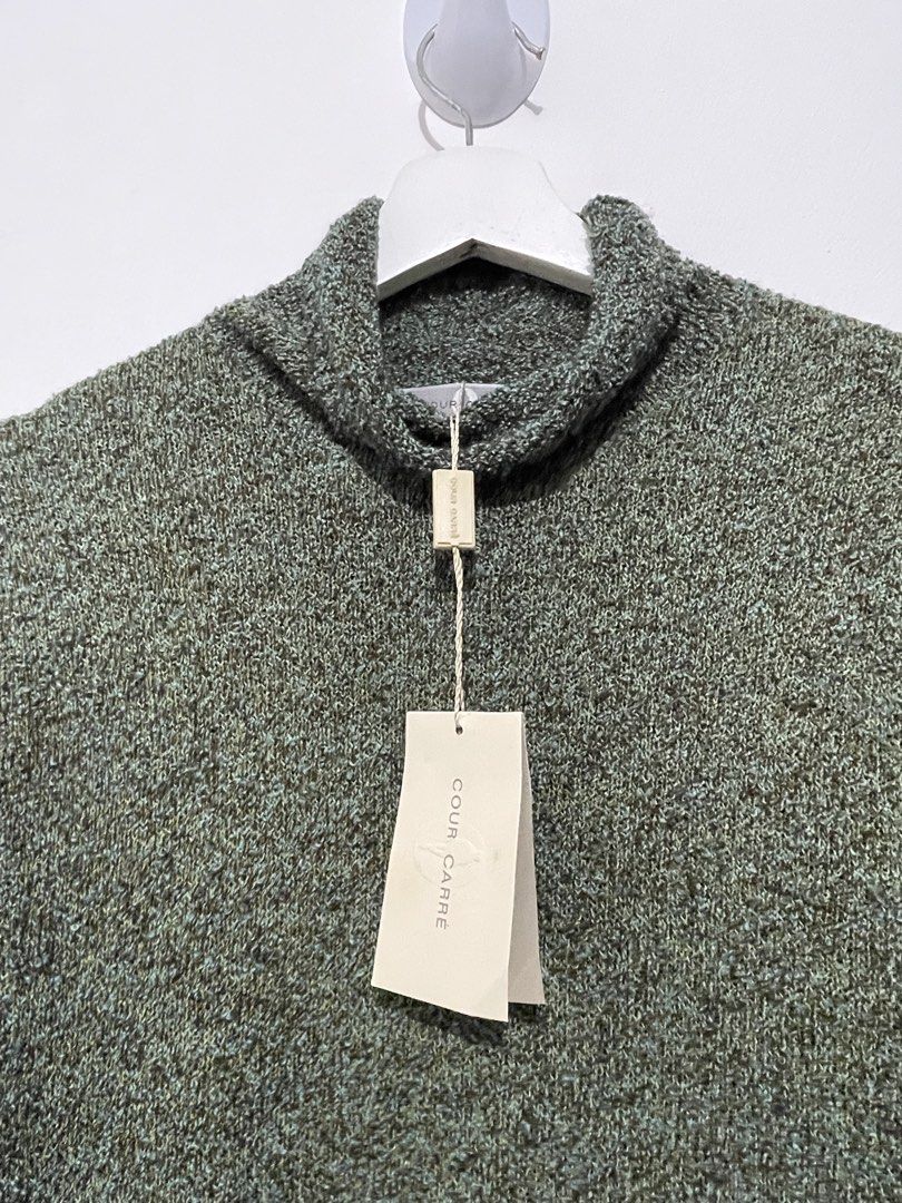 Cour Carré Sweater (Category: Longsleeves) located in Santa Rosa. Submitted by saksthriftavenue (Listing ID 1466469760, Image 2). Description: Brand new Cour Carré sweater in heathered green, Unworn with original tags still attached. Armpit to armpit: 19 inches Length: 27 inches.