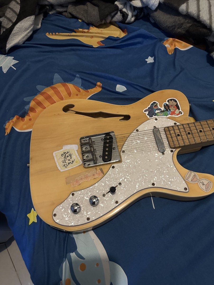 Cranberries Thinline Telecaster Style Electric Guitar with Amp (Category: Musical Instruments) located in Manila. Submitted by yceharvey (Listing ID 1466426585, Image 1). Description: Bundle includes a Chort GT-40 practice amplifier. NEGOTIABLE FOR SURE BUYER rfs: mas nagagamit stratocaster.