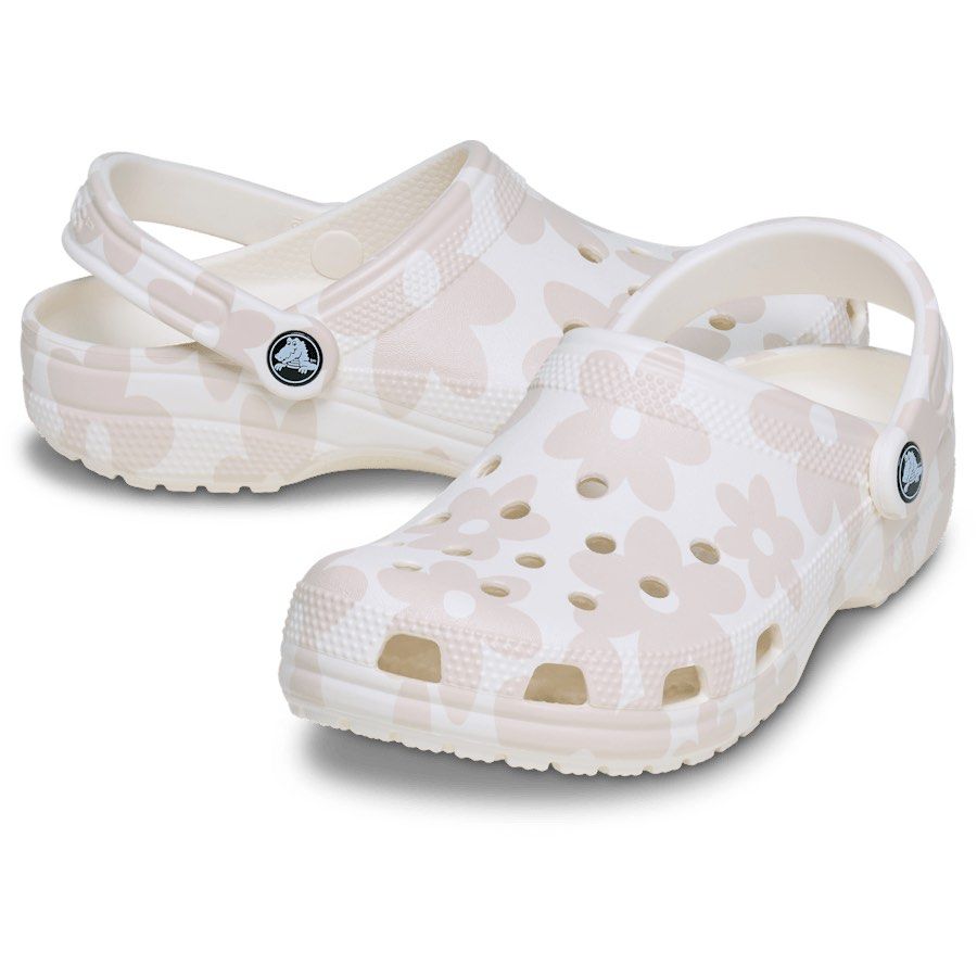 Crocs Classic Pop Petals Clog Chalk/Multi - PREORDER (Category: Flats & Sandals) located in Santa Rosa. Submitted by miqboutique (Listing ID 1466362856, Image 1). Description: Classic Pop Petals Clog Chalk/Multi 5-8 Womens ₱3,299 + SF • ETA End Nov • 1500 DP required • Guaranteed Original Fb page: Miq's Boutique.