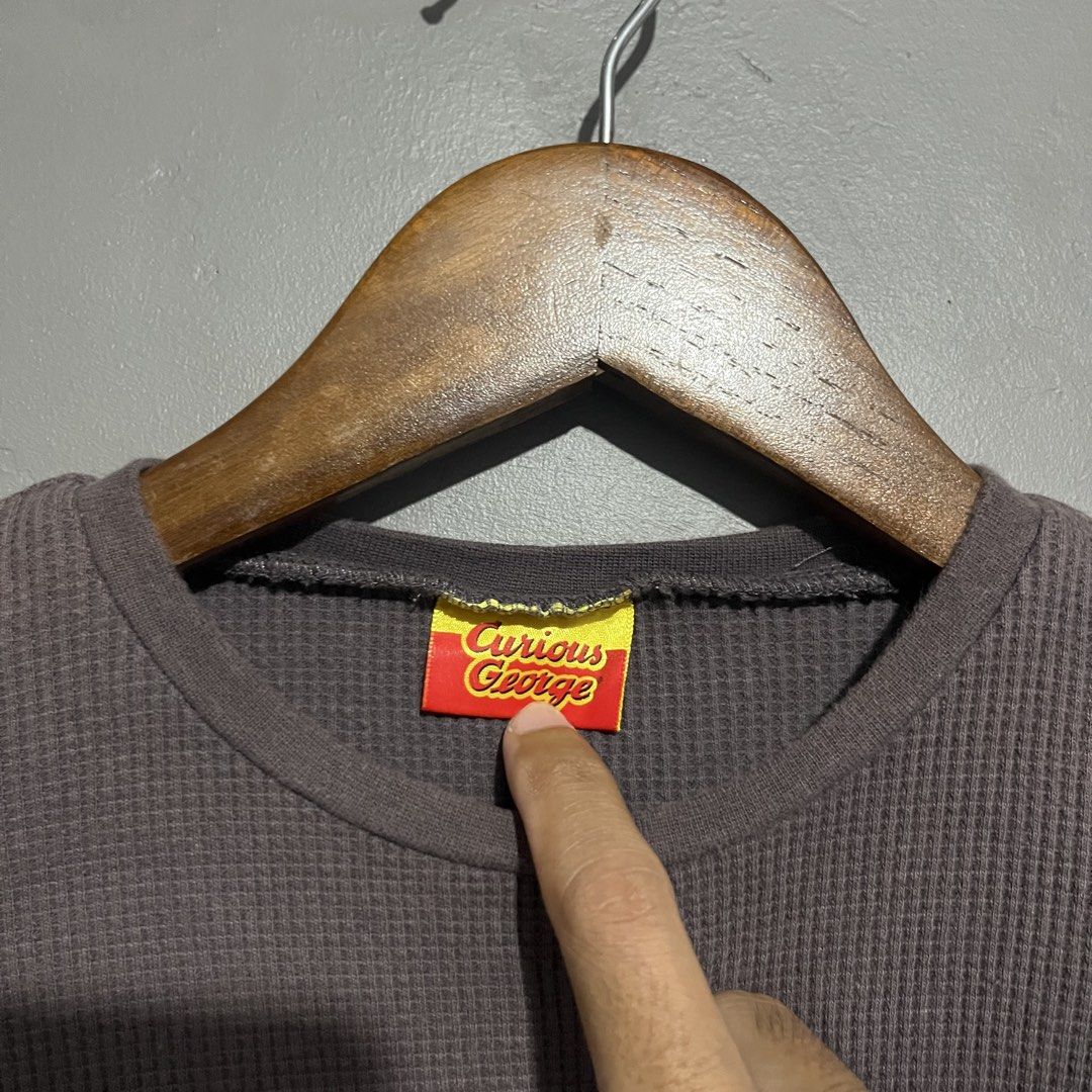 Curious George baby thermal tee (Category: Shirts) located in Calauan. Submitted by randomthrift.womens (Listing ID 1466355477, Image 3). Description: .