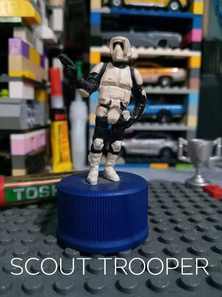 Custom Star Wars Miniature Figures Set (Category: Figurines & Statues) located in Manila. Submitted by angkalakal70797 (Listing ID 1466420213, Image 1). Description: - Hand-painted Star Wars mini figurines set - Mounted uniquely on blue bottle caps - 5-character lot includes: Scout Trooper, Queen Amidala, Luke Skywalker, Watto, and Lama Su - Highly detailed paintwork on every piece - Great for desks, shelves, dioramas, and toy displays - Perfect 