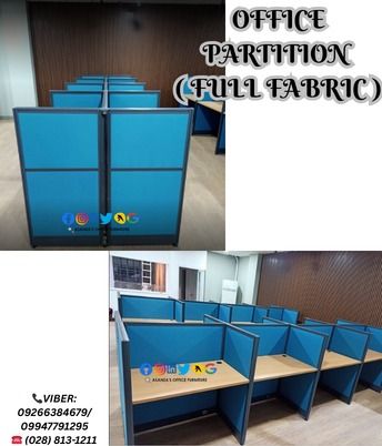 CUSTOMIZE MODULAR PARTITION/OFFICE PARTITION/FABRIC OR LAMINATED WITH GLASS (Category: Office Furniture & Fixtures) located in Caloocan City. Submitted by meannefunt41572 (Listing ID 1466369553, Image 1). Description: NOTE: THIS IS FOR POSTING PURPOSES ONLY, KINDLY DIRECT MESSAGE ME IN THE NUMBER ATTACHED IN THE PHOTOS FOR PRICE AND FOR MORE DETAILS ASANZA'S OFFICE FURNITURE SHOP is a manufacturer and supplier of Office and Home Furniture. Your w