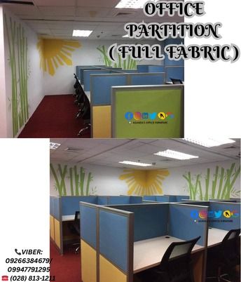 CUSTOMIZE MODULAR PARTITION/OFFICE PARTITION/FABRIC OR LAMINATED WITH GLASS (Category: Office Furniture & Fixtures) located in Caloocan City. Submitted by meannefunt41572 (Listing ID 1466369553, Image 2). Description: NOTE: THIS IS FOR POSTING PURPOSES ONLY, KINDLY DIRECT MESSAGE ME IN THE NUMBER ATTACHED IN THE PHOTOS FOR PRICE AND FOR MORE DETAILS ASANZA'S OFFICE FURNITURE SHOP is a manufacturer and supplier of Office and Home Furniture. Your w