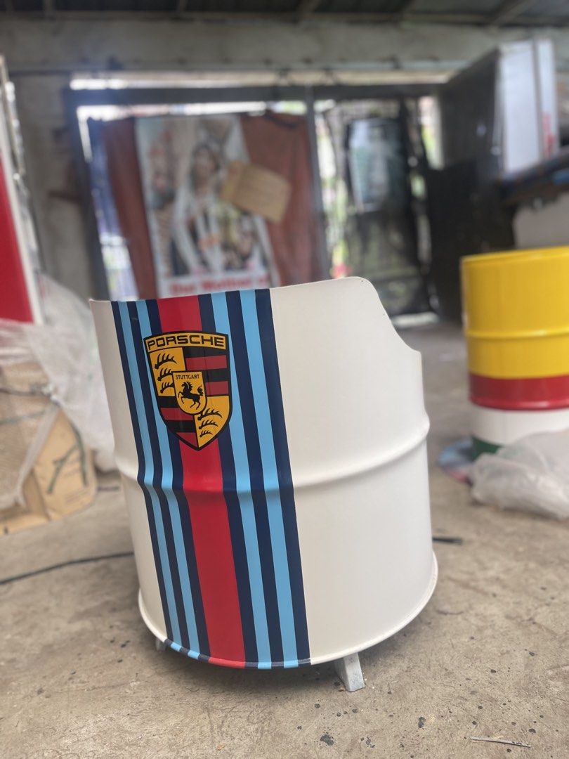 Customized Drum Seats (Category: Other Home Decor) located in Binan City. Submitted by tinayy_30 (Listing ID 1466382693, Image 3). Description: Take 2 for only ₱23,500 If isa lang Martini - ₱16,000 Vespa - 9,000 Automotive paint finished, with cushion seat..
