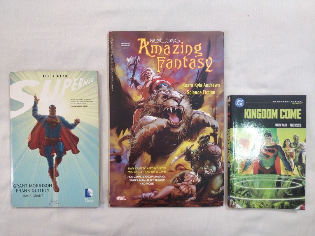 DC and Marvel Graphic Novel and Comic Book Bundle (Category: Comics & Manga) located in Quezon City. Submitted by caduceus.dc (Listing ID 1466490074, Image 3). Description: Amazing Fantasy Treasury Edition - 600Php - Condition: Read once and returned to bag. Massive treasury dimensions (larger than an Omnibus or Deluxe OHC). This is the best way to experience the art inside a comic book. - Note: Other comics only for scale. Not included. - Collec