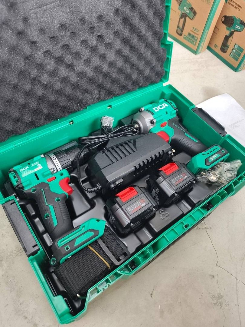 DCA ADKIT28 (TYPE EK) Cordless Brushless Combo Kit (Category: Other Home Furniture) located in Manila. Submitted by ramoseliza33488 (Listing ID 1466362000, Image 3). Description: : FFCL20-04 : FFBL2040 : ADPB358 Cordless Brushless Impact Wrench : ADJZ2060i Cordless Brushless Driver/Hammer Drill .