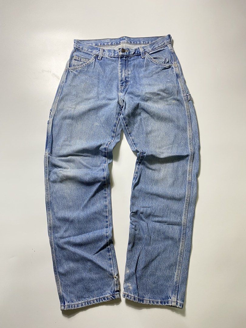 Dickies Carpenter Pants (Category: Jeans) located in Tacloban City. Submitted by kanye_east1 (Listing ID 1466483936, Image 2). Description: Details 32-34 waist 42 length 8 hem Issue see last 3 pics 9/10 color rate Good Condition.