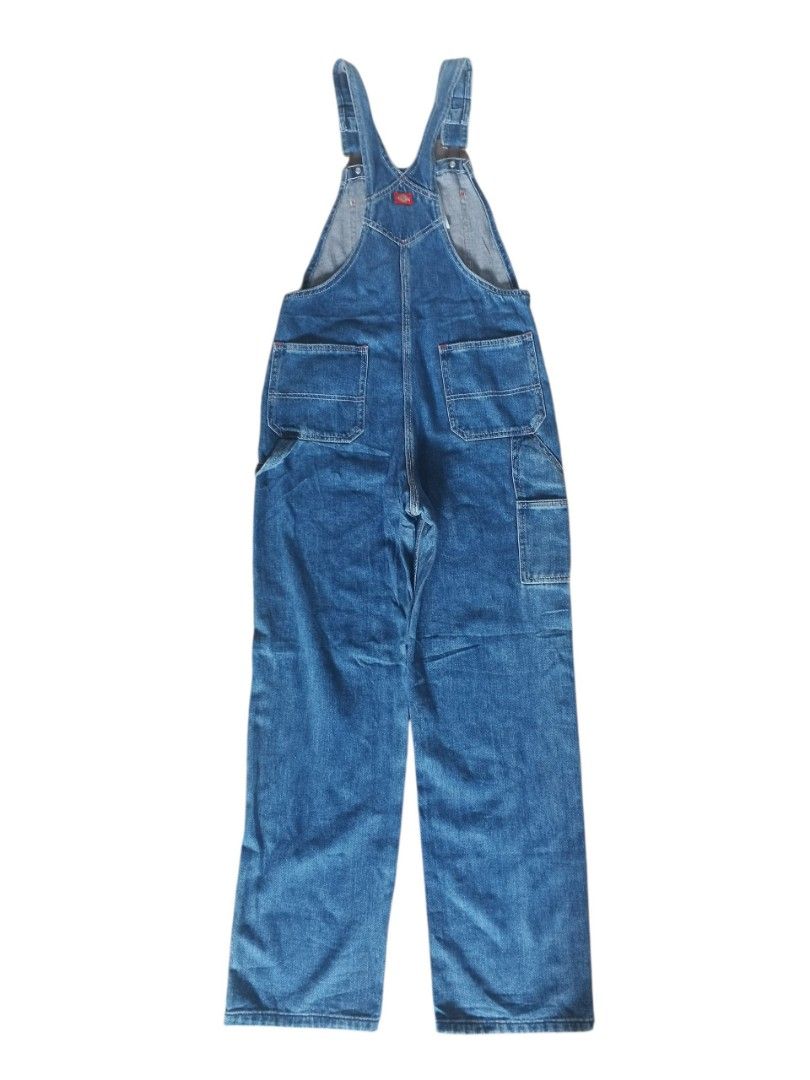 Dickies Denim Overall (FREE SHIPPING) (Category: Jumpsuits) located in Bantayan. Submitted by betsoj (Listing ID 1466346366, Image 2). Description: 30 x 40 (waist to hem) 12 thigh, 8.5 hem 56 from upper to hem can send vid (dm) Excellent - Crispy No Flaws.