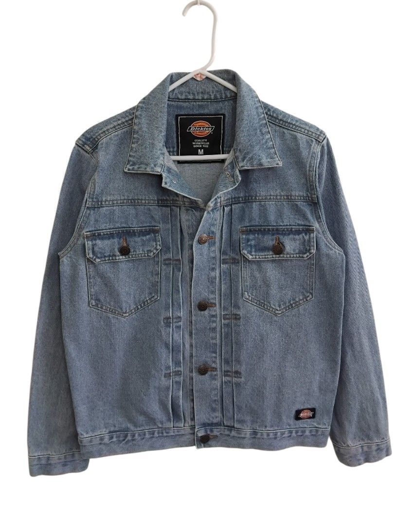 Dickies Light Wash Type II Denim Trucker Jacket (Category: Coats, Jackets and Outerwear) located in Pasig City. Submitted by hustlexcurate (Listing ID 1466417059, Image 1). Description: Dickies Light Wash Type 2 Denim Trucker Jacket Size MEDIUM Dimensions: 22X26.