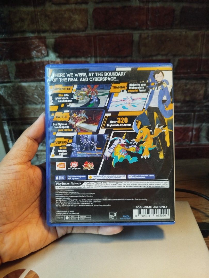 Digimon Story Cyber Sleuth Hacker's Memory PS4 Game (Category: PlayStation) located in Binan City. Submitted by pumpkiiin02 (Listing ID 1466489398, Image 2). Description: - Game: Digimon Story Cyber Sleuth Hacker's Memory for PS4 - Condition: Case and original disc included, minimal wear on outer sleeve, handled with care - Region: PLAS 10115 (Made in Japan) - Audio/Text: Japanese voice with English subtitles - Gameplay: Dive into cyberspace, tra