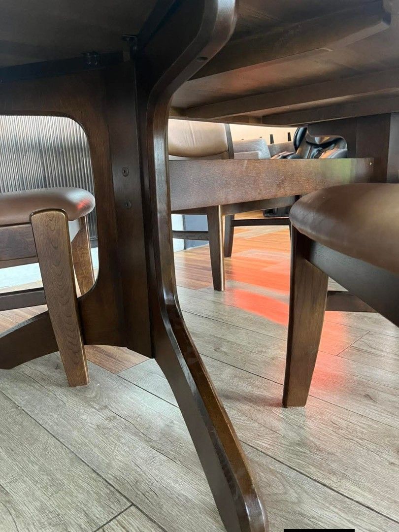 Dining Set (Category: Tables & Sets) located in Meycauayan. Submitted by marygracecasimiro (Listing ID 1466364483, Image 3). Description: Japan surplus Dining set Ang ganda Solid wood Branded No damage Minor scratches ang wood Free delivery and COD PHP17,800💚 Sale:15,800🩷.