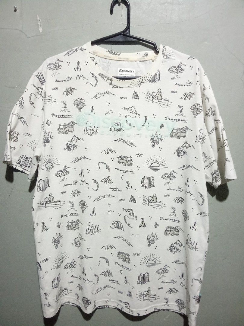 Discovery Expedition AOP shirt (Category: Tshirts & Polo Shirts ) located in Baybay. Submitted by daleemanyuwel (Listing ID 1466501613, Image 1). Description: glow in the dark yung print sa front no issues puting puti pa 28x20 can ship nationwide via j and t.